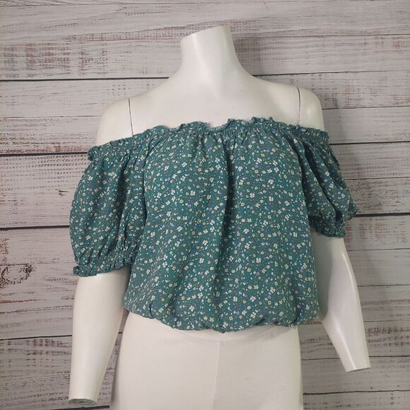 Woman's American Eagle Backless Tie-Back Floral Cropped Top sz Large - Picture 6 of 12